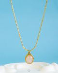 rose cat eye necklace