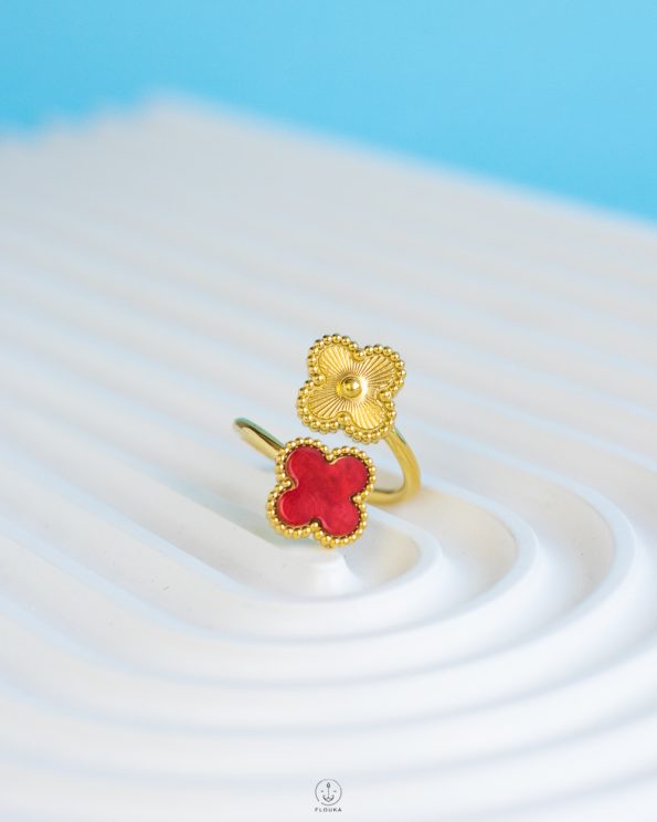 double vancleef ring in red