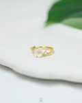 straus flower free size ring