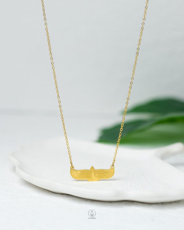 pharonic eagle gold necklace
