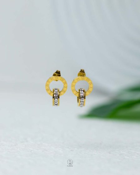 latin straus gold earrings