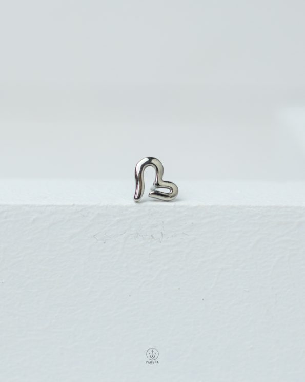heart silver piercing