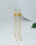 white butterfly earrings