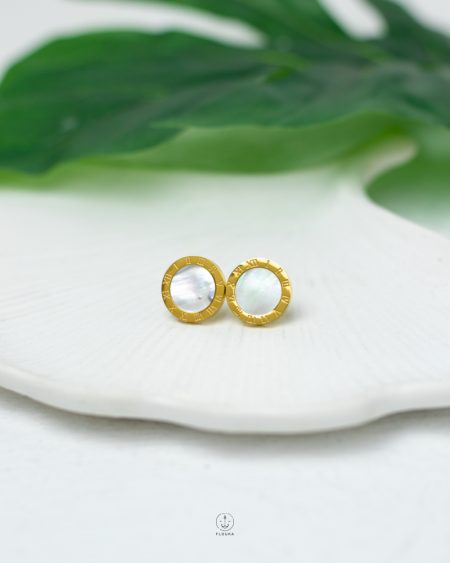 white bulgari gold earrings