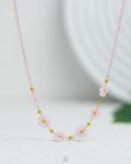 pink hand made necklace