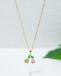 pink cherry necklace