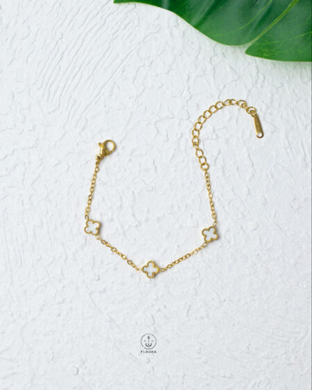 white vancleef kids bracelet