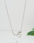 silver arabic love necklace