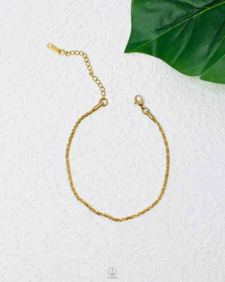 simple gold electric anklet