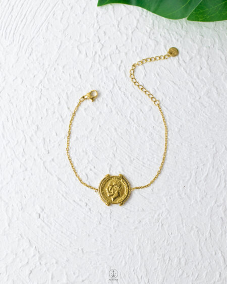 gold 1 coins bracelet