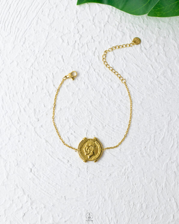 gold 1 coins bracelet