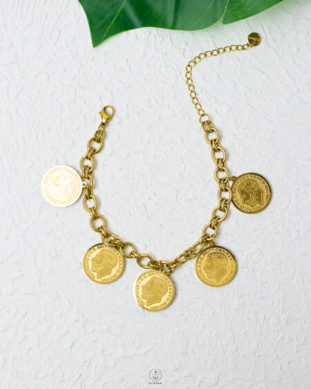 flat cable coine bracelet