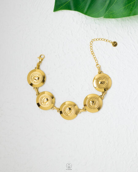 5 chains coins bracelet