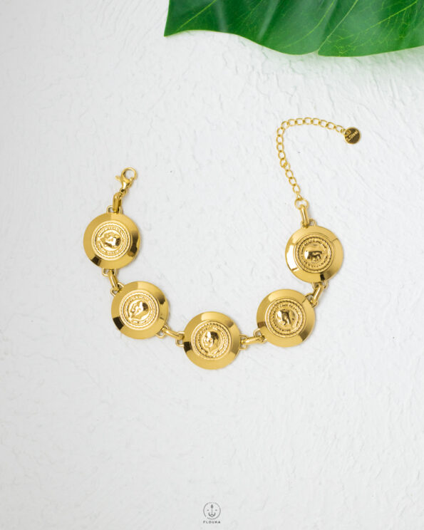 5 chains coins bracelet