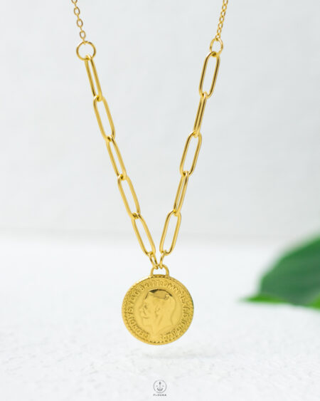basic gold coin necklace