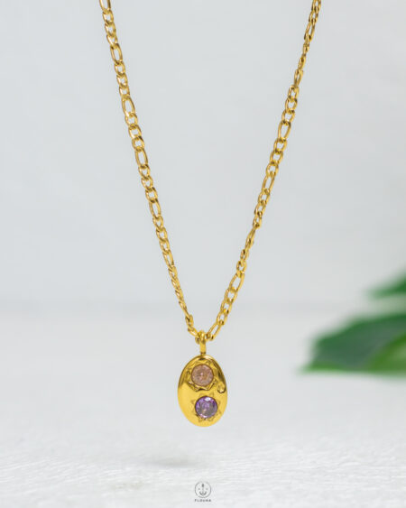 double colour straus necklace