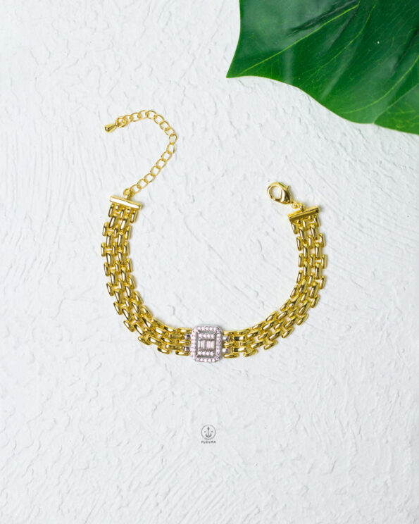 straus gold plated bracelet