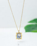 silver & gold flower necklace