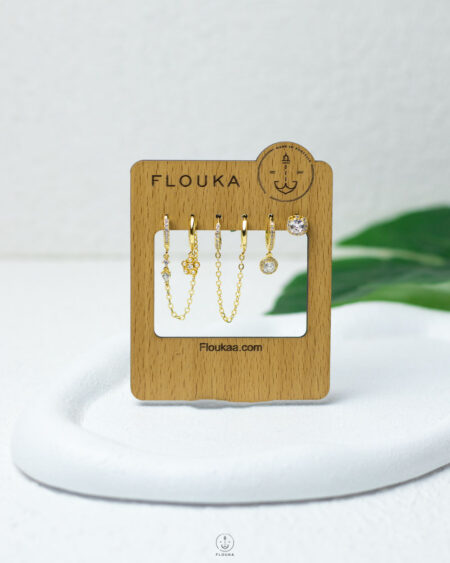basic flower straus set earring