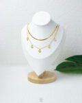 double layer white vancleef necklace