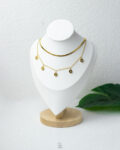 double layer white bulgari necklace