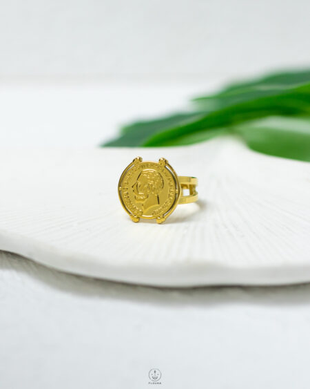 simple coin free size ring