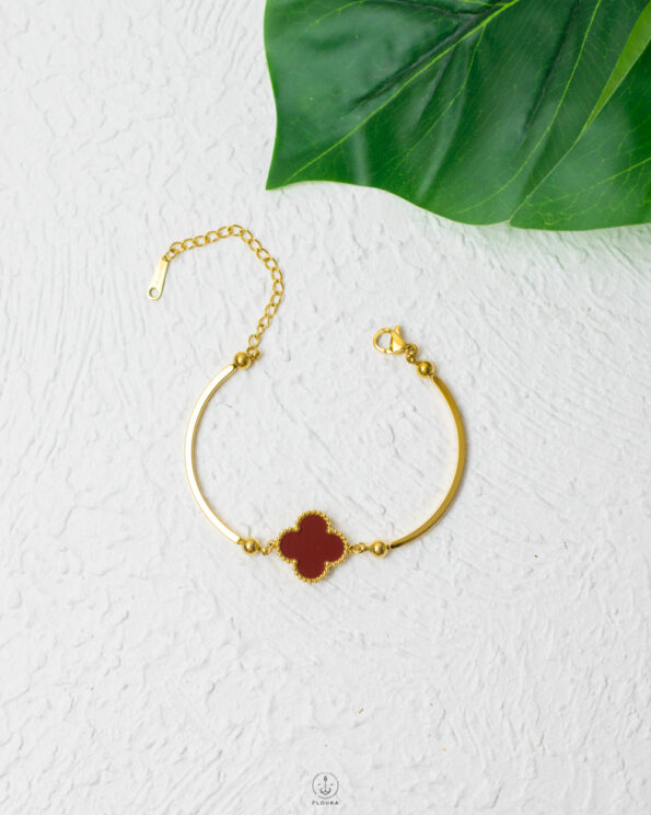 Burgundy vancleef bracelet