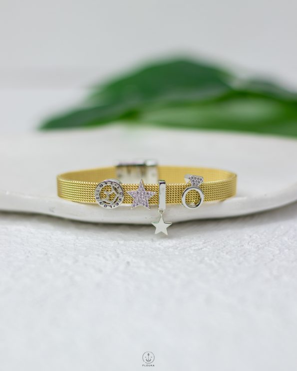 Luxury pandora stars straus gold bracelet