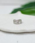 mix layers silver wide ring