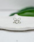 heart chains silver ring