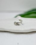 silver leafs free size ring
