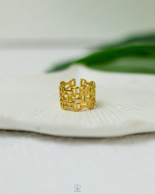 big chains gold ring