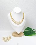 1.8mm five layer gold necklace