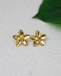 gold rose earring
